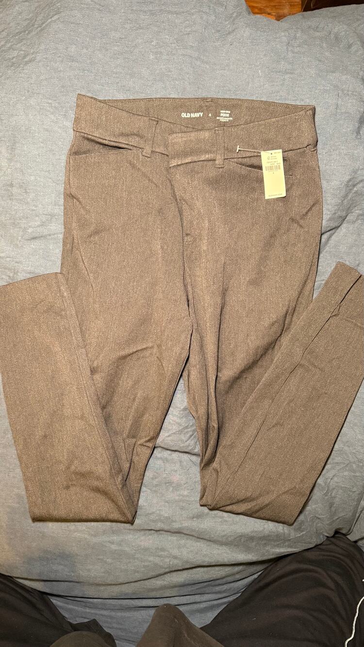 Old Navy High Rise Pixie Pants Dark Gray Size 4